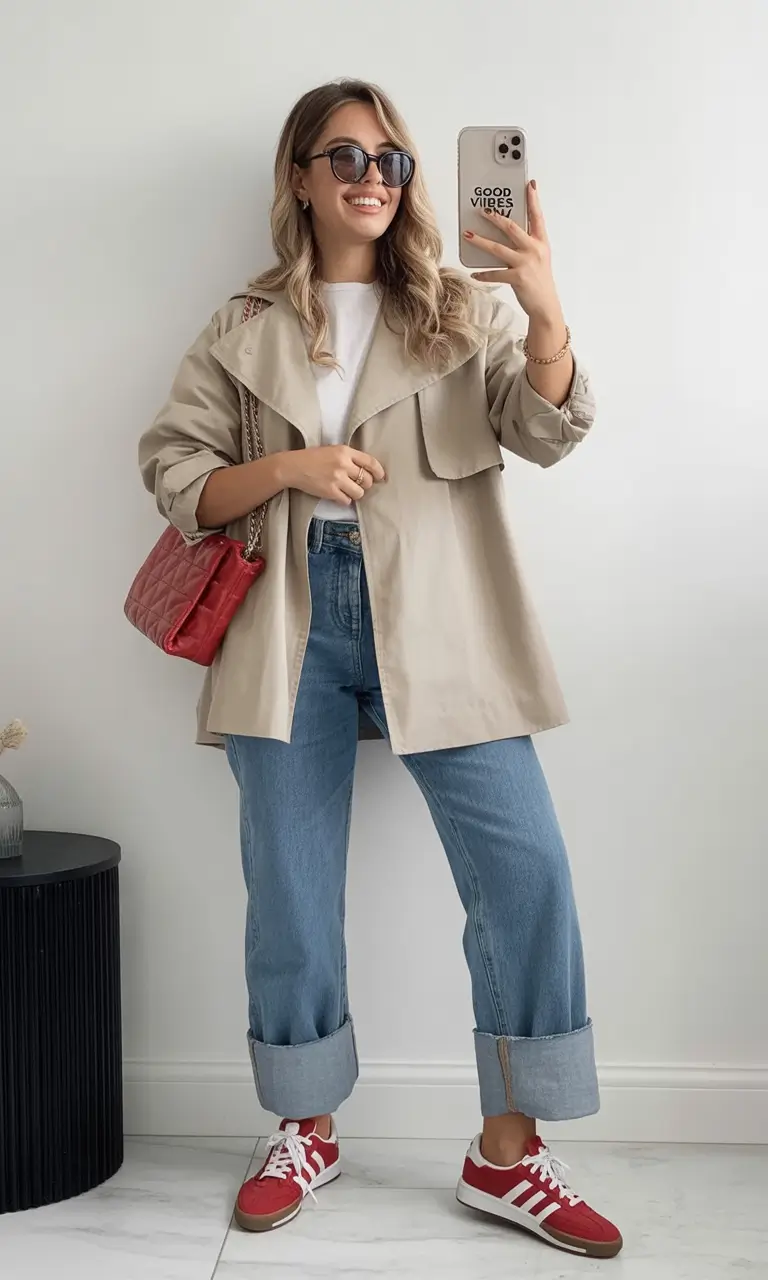 2025 Fall Casual Looks and outfits Ideas Rolled Cuffs And Urban Cool