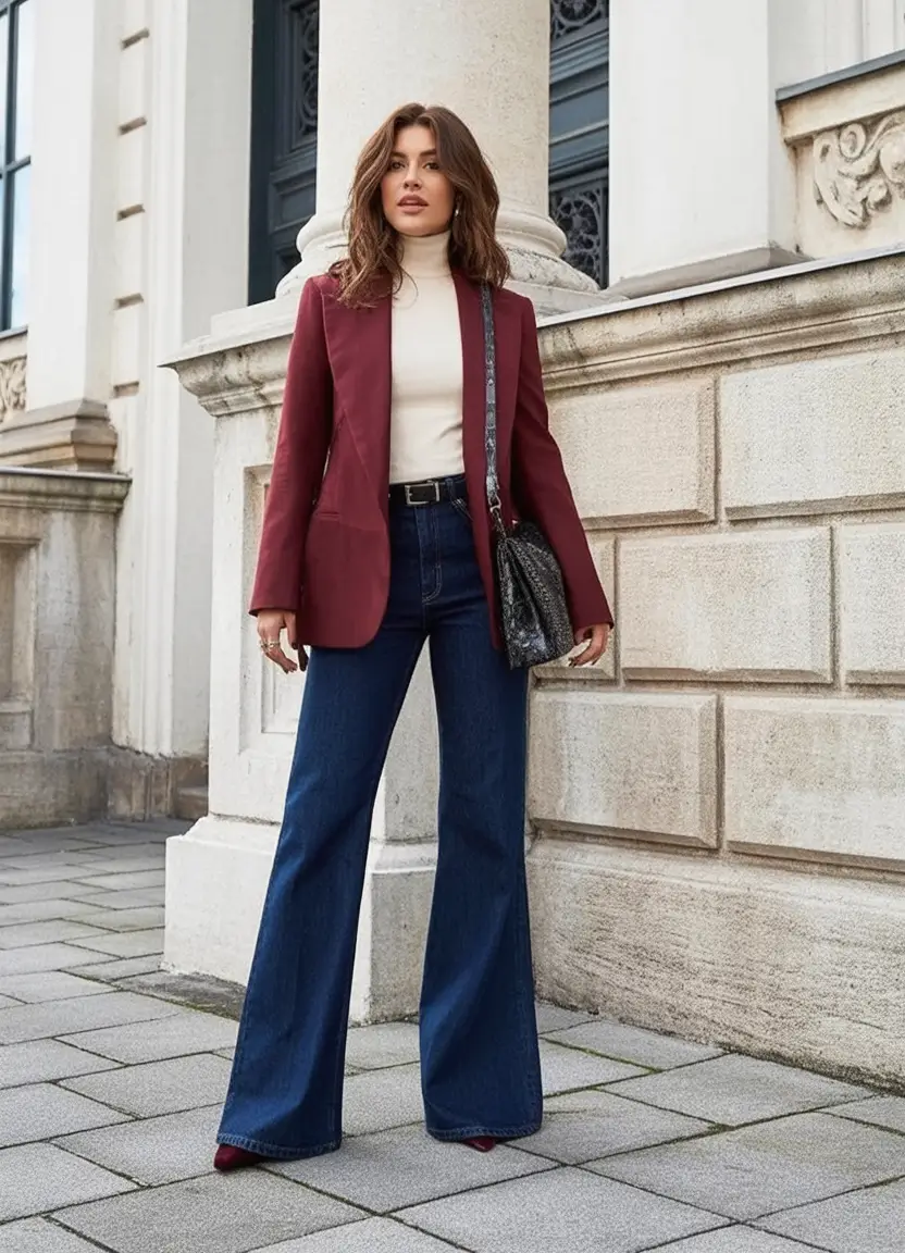 Fall Fashion Refresh - New outfits Ideas for 2025 Wine And Cream Layers For Smart Casual Days
