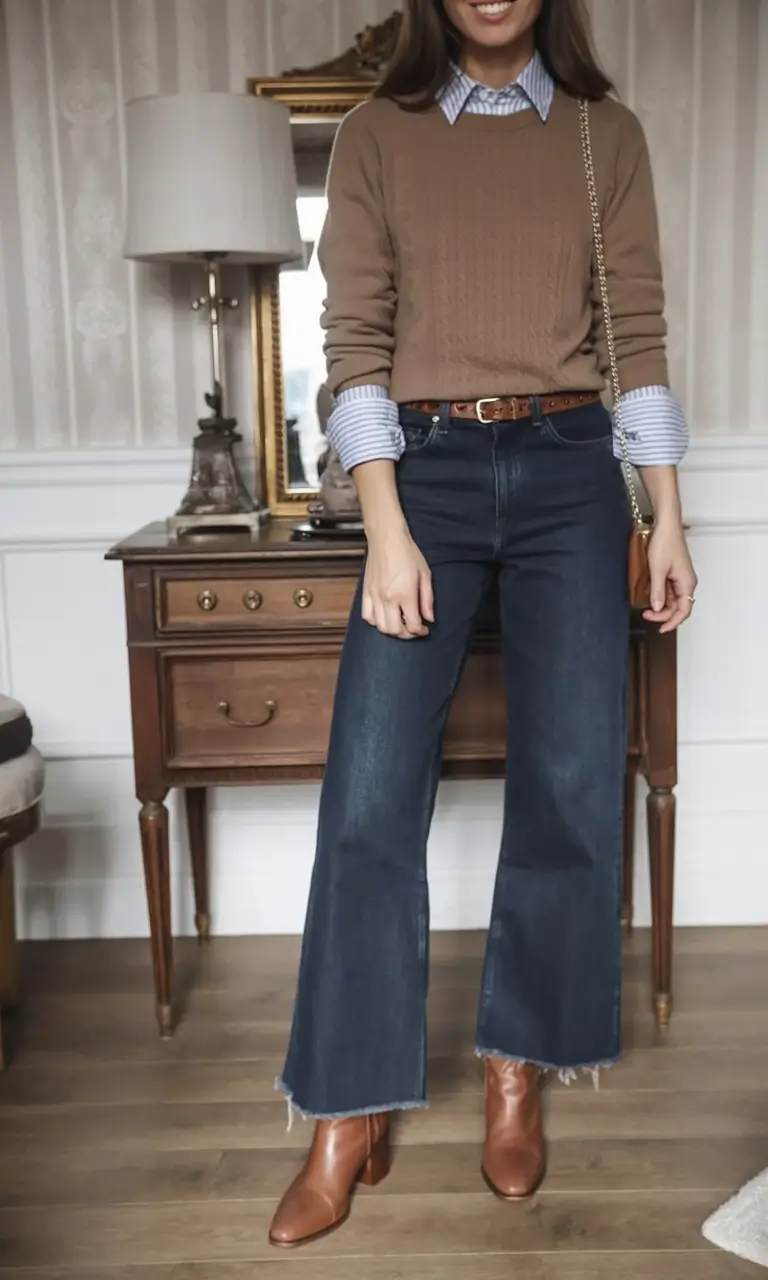 Fall Fashion Refresh - New outfits Ideas for 2025 Preppy Layers with Western Edge