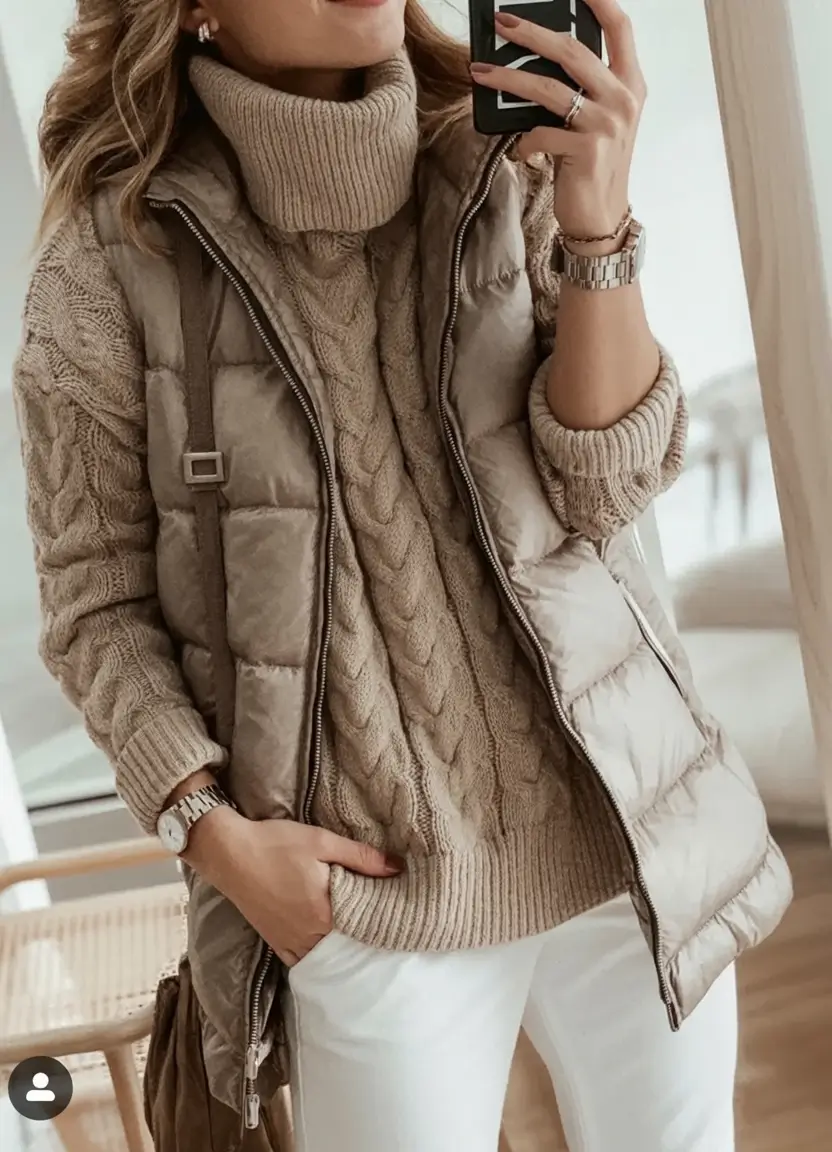Fall Fashion Refresh - New outfits Ideas for 2025 Neutral Texture Layering for Cold Mornings