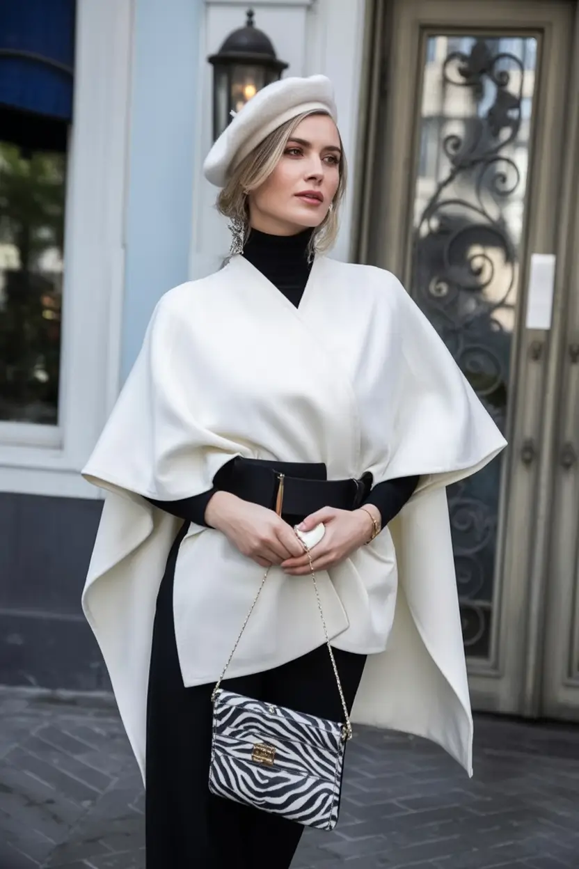 fall fashion trends for women 2025 Parisian Wrap with a Modern Edge