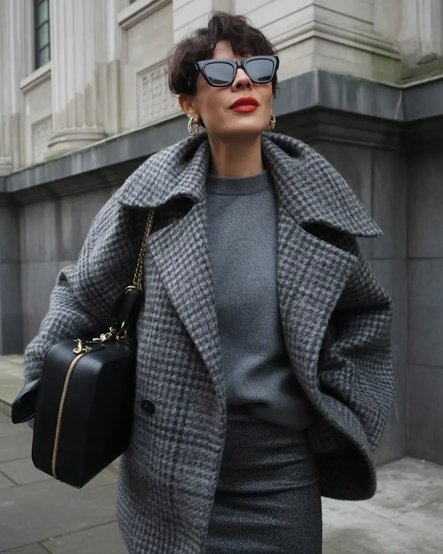 fall fashion trends for women 2025 Classic Houndstooth with a Femme Twist