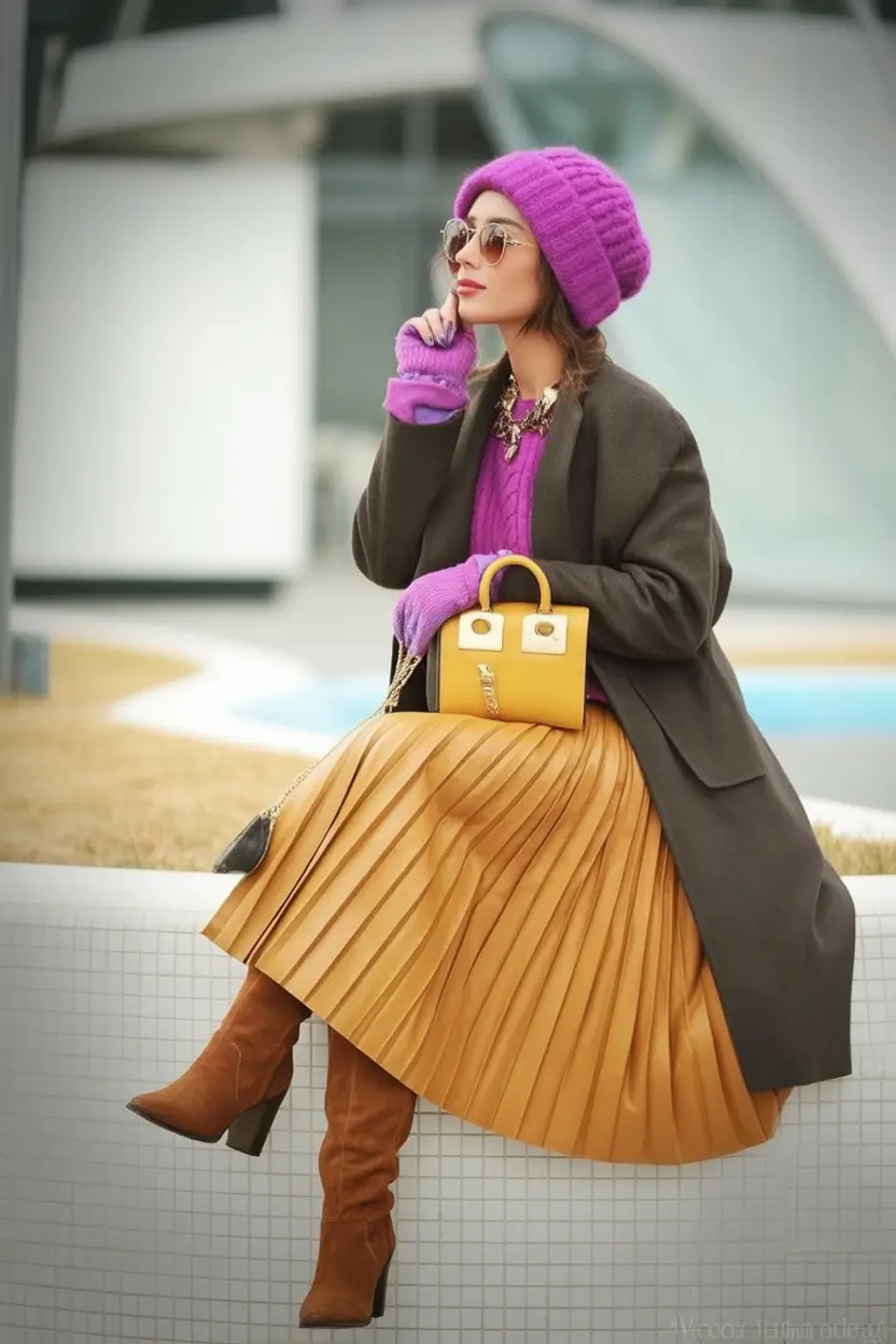 fall fashion trends for women 2025 Candy-Colored Layer Joy