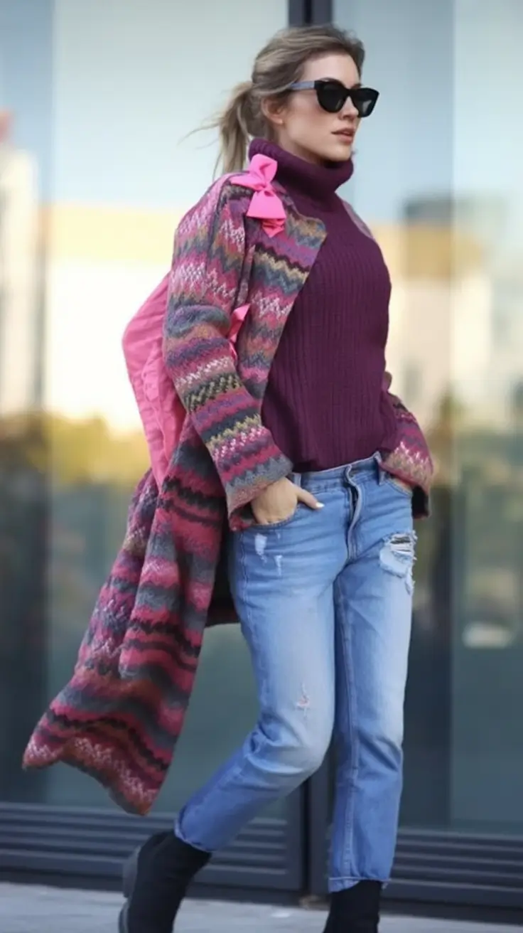 fall fashion trends for women 2025 Graphic Knits & Distressed Denim