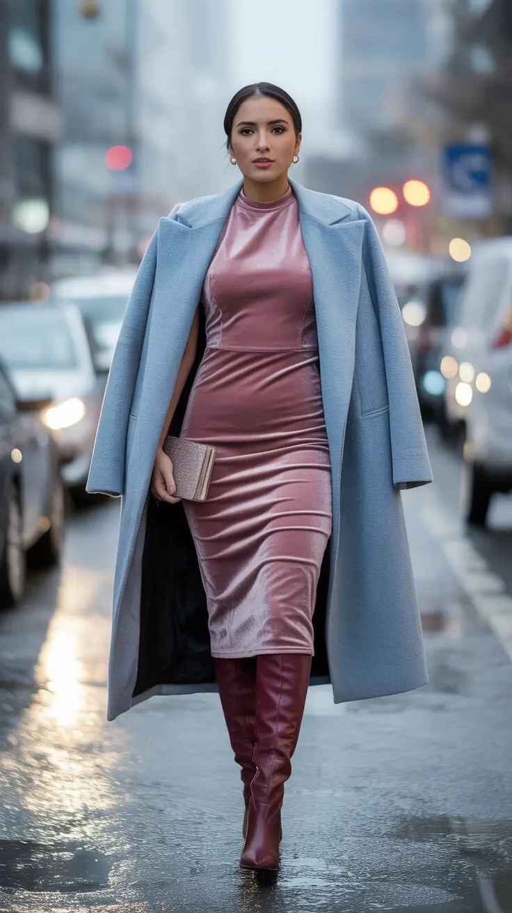 Fall Outfits Latina Women Velvet Glamour Girl