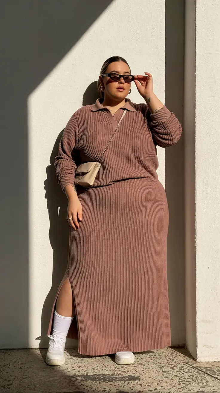 Fall Outfits Latina Women Bold Grid Moment