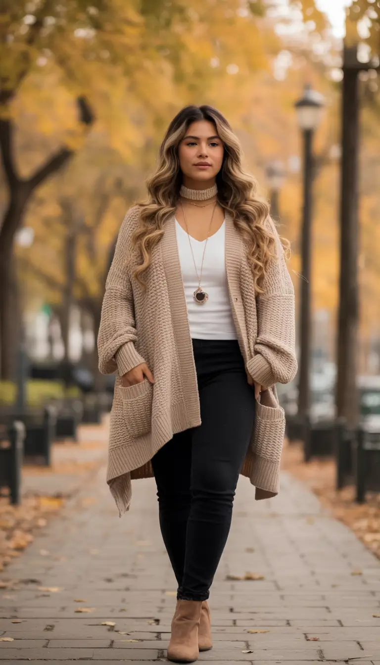 fall outfits latina women - cute ideas 2025 Soft Layers for Autumn Days