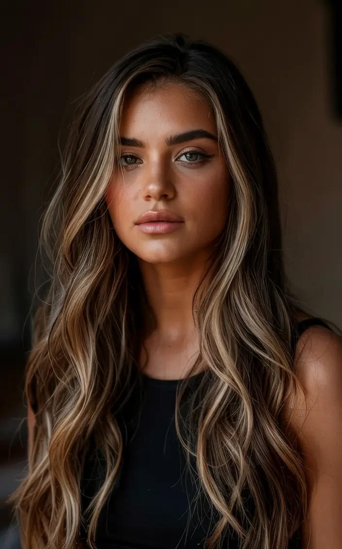 Fall-Inspired Hair Color for Brunettes in 2025 Soft Waves with Buttery Brown Dimension