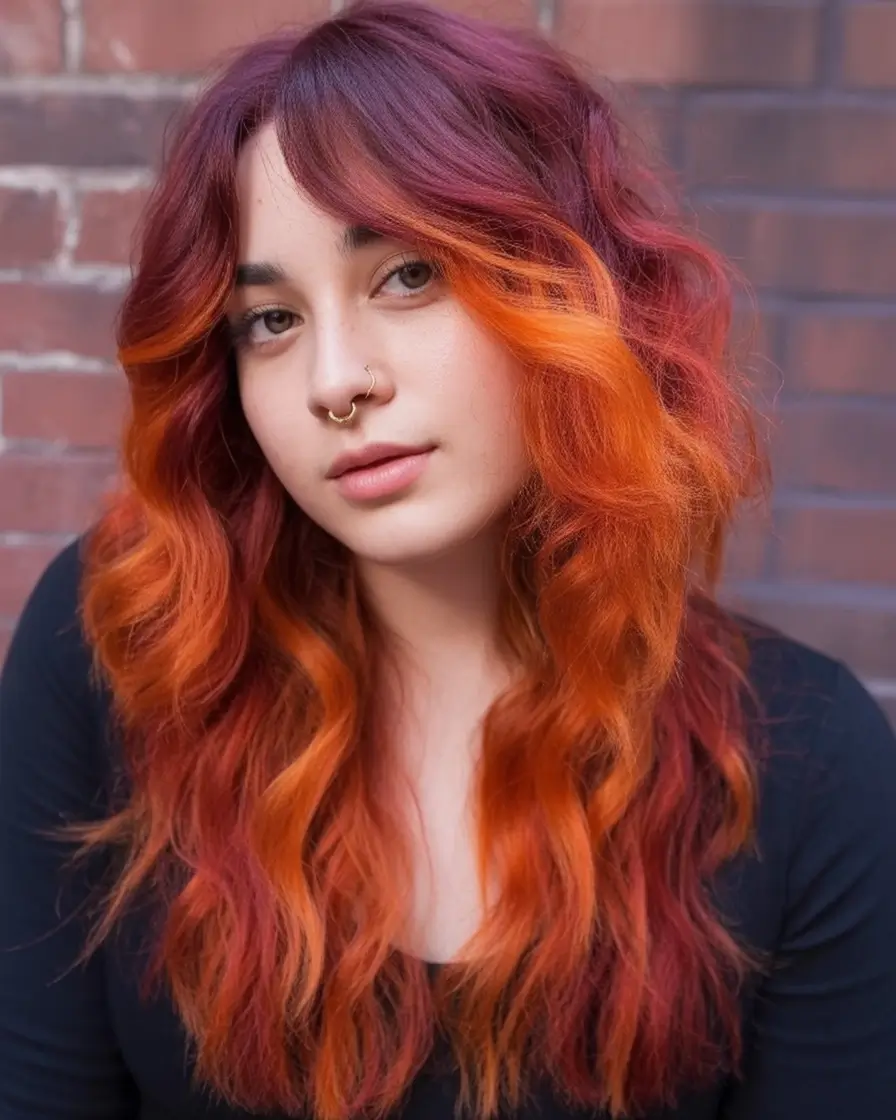 Must-Try Fall Red Hair Colors for Redheads 2025 Berry-Infused Firelight Waves