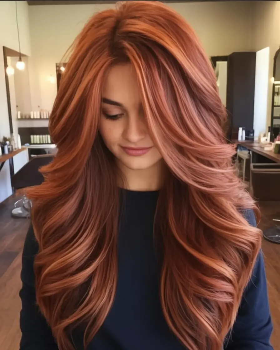 Must-Try Fall Red Hair Colors for Redheads 2025 Carved Pumpkin Blowout with Retro Volume
