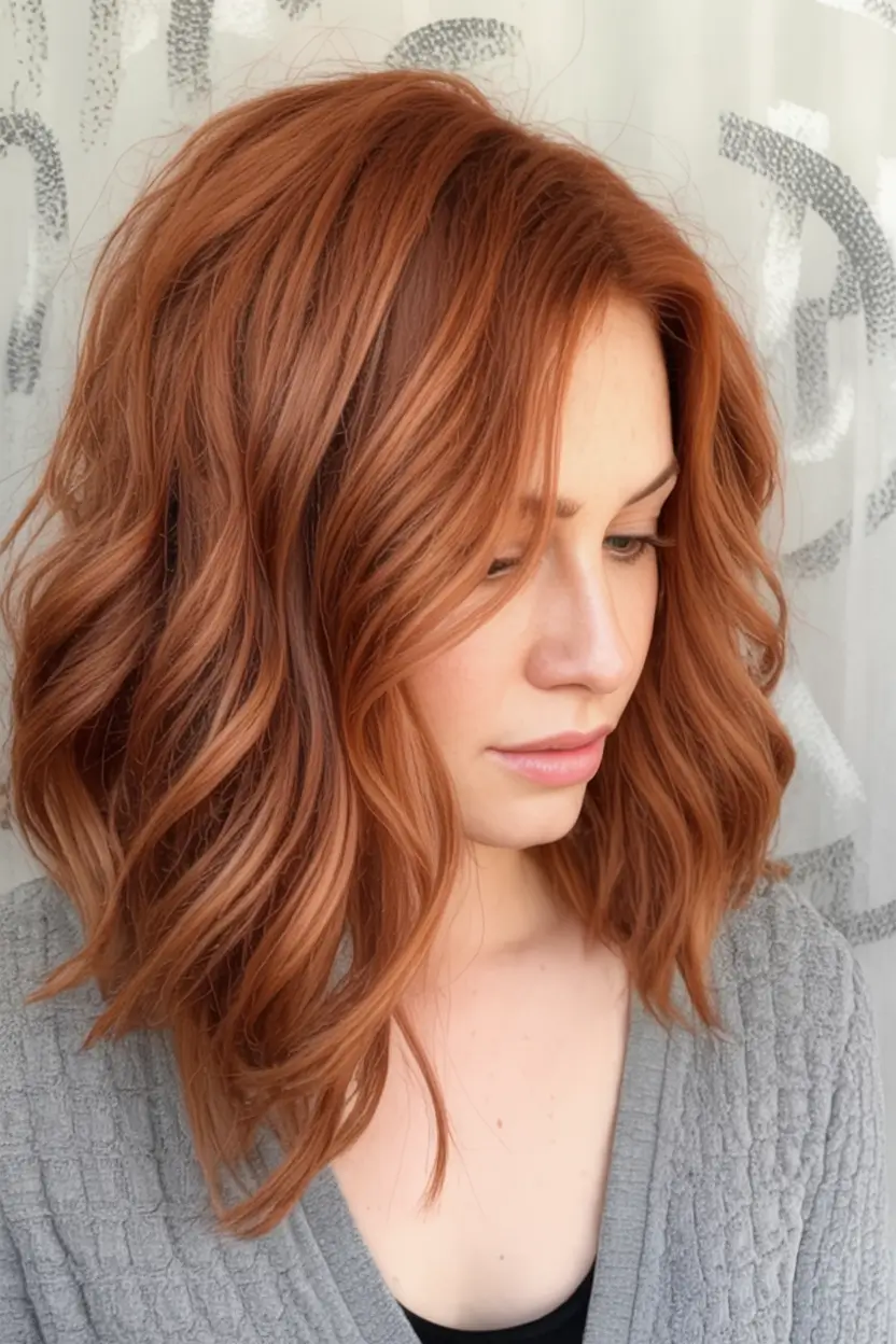 Must-Try Fall Red Hair Colors for Redheads 2025 Toasted Cinnamon Lob
