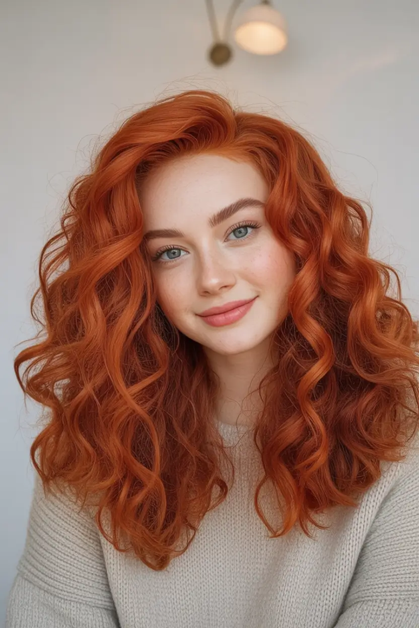 Must-Try Fall Red Hair Colors for Redheads 2025 Classic Curls in Copper Crush
