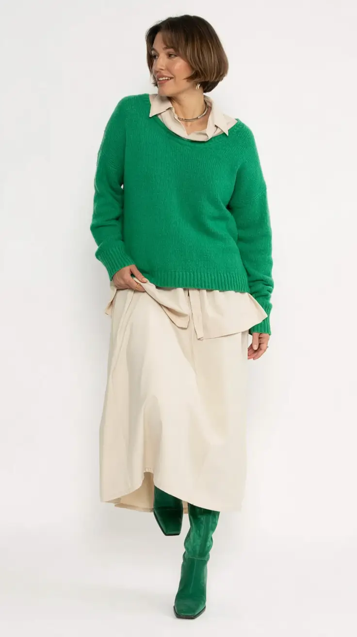 new ideas 2025 fall style for women Emerald Energy with Creamy Layers