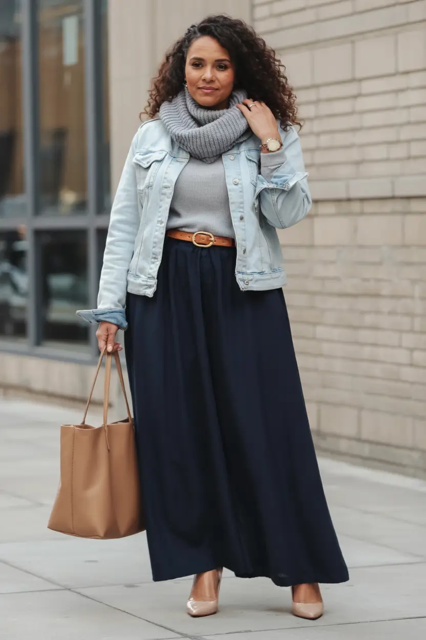 new ideas 2025 fall style for women Denim Revival with Cozy Accents