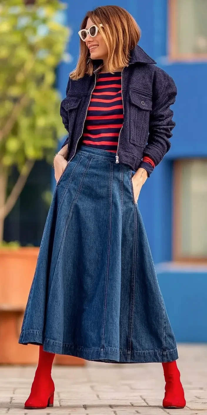 outfits Ideas for Early Fall 2025 Parisian Play with Color