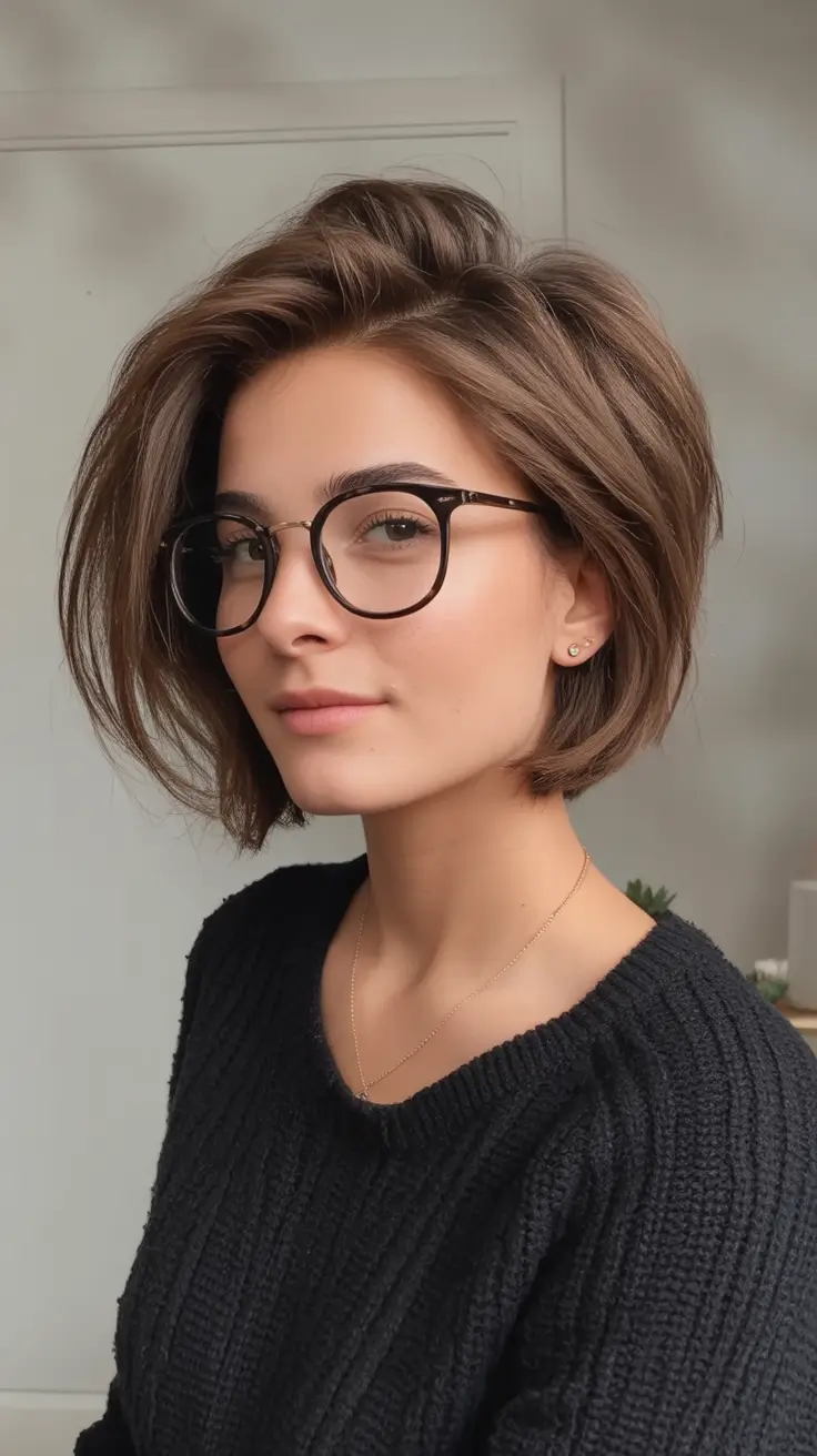 Oval Face Haircuts to Try in Fall 2025 Textured French Bob With Soft Volume