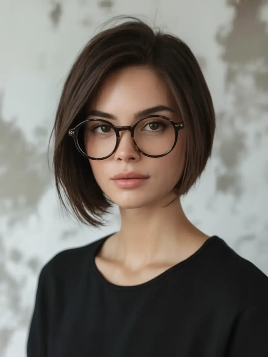 Oval Face Haircuts to Try in Fall 2025 Minimalist Straight Bob With Side Part