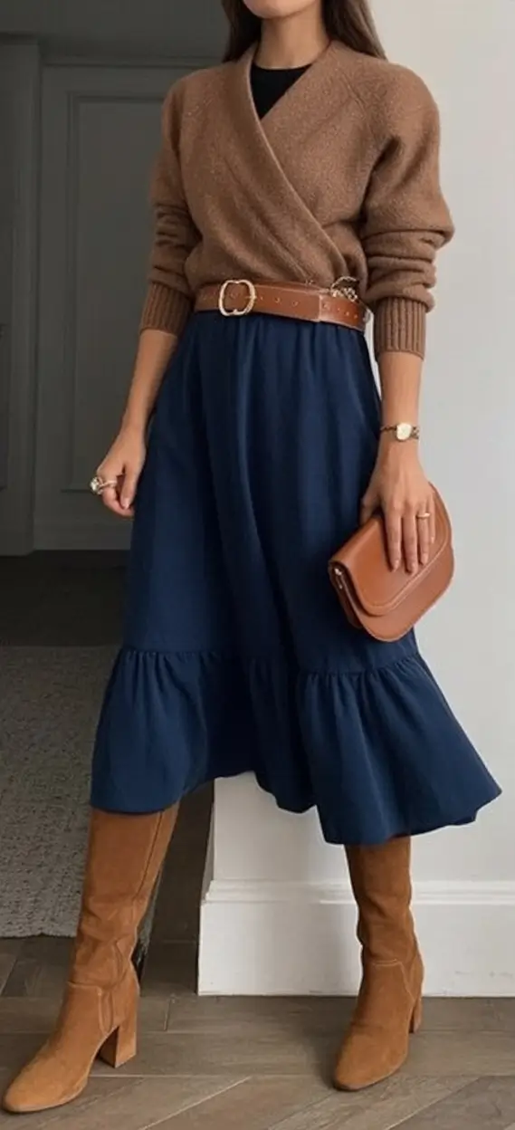 trendy fall outfits ideas 2025 Soft Neutrals with a Retro Sway