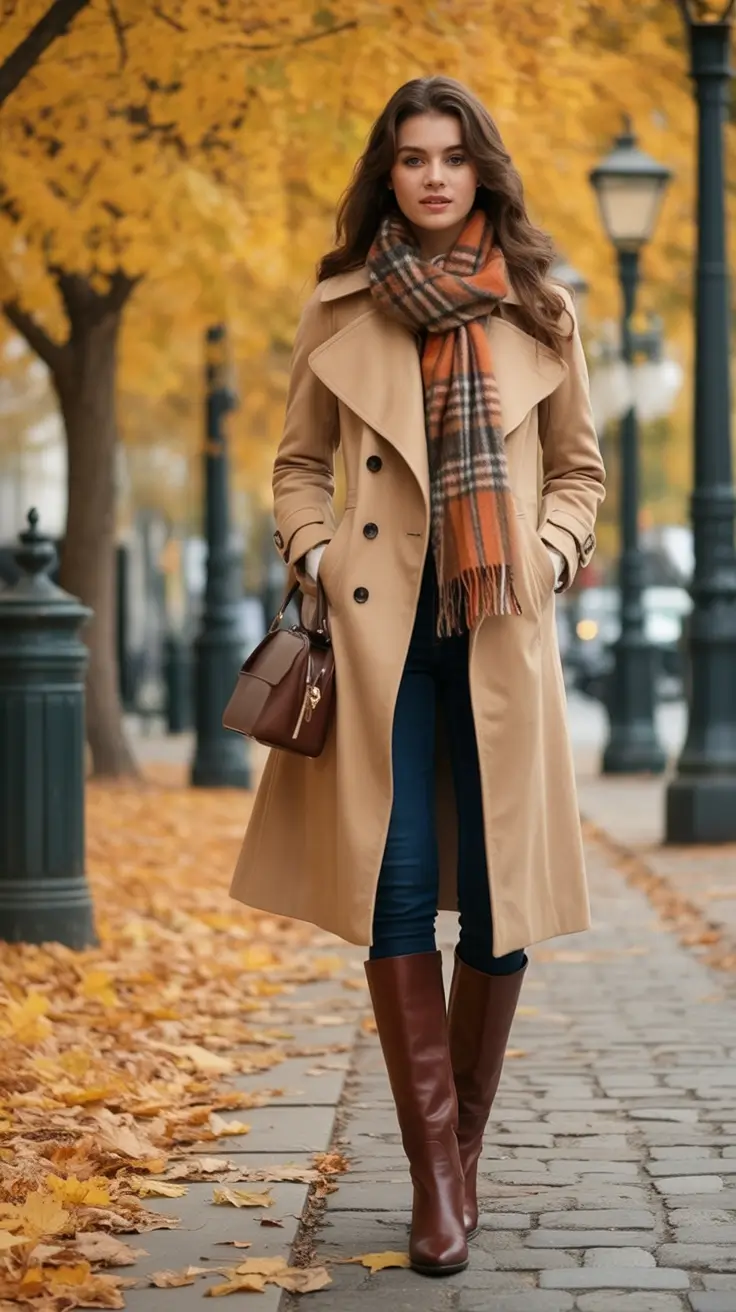 trendy fall outfits ideas 2025 The Forever Trench Look That Always Wins