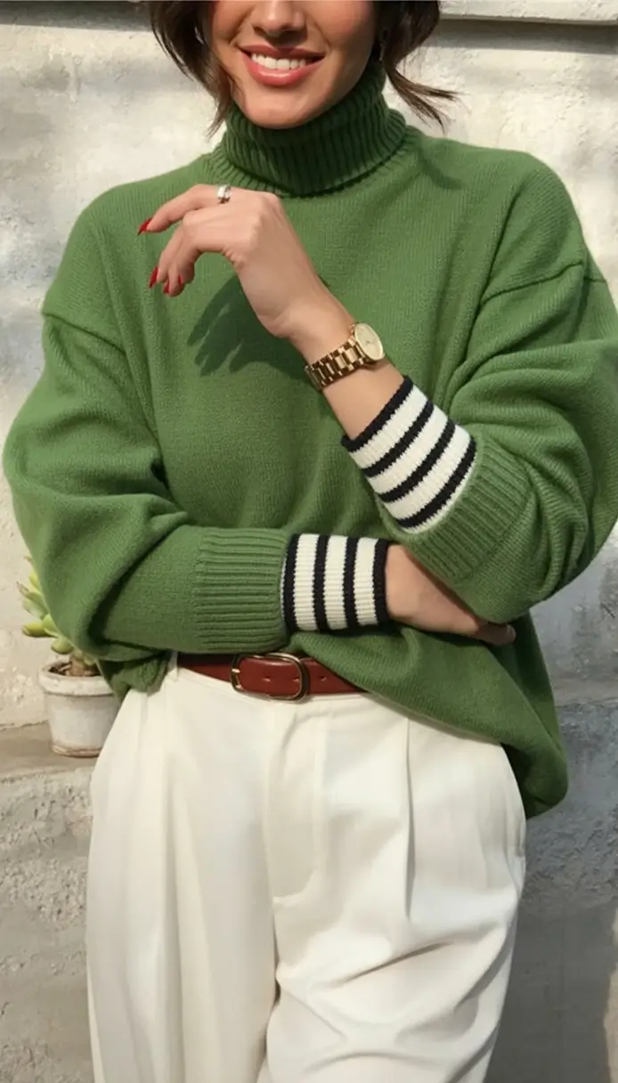 trendy fall outfits ideas 2025 Green Energy with a Tailored Touch
