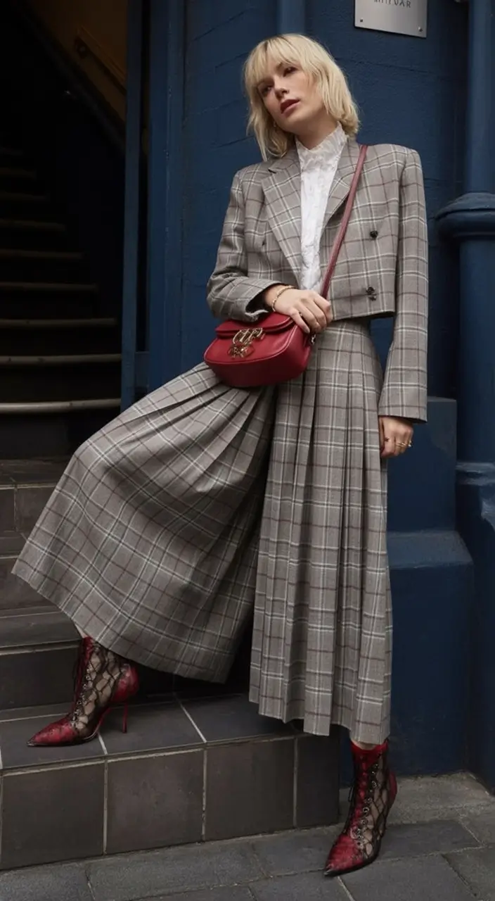 trendy fall outfits ideas 2025 Plaid Power Moves