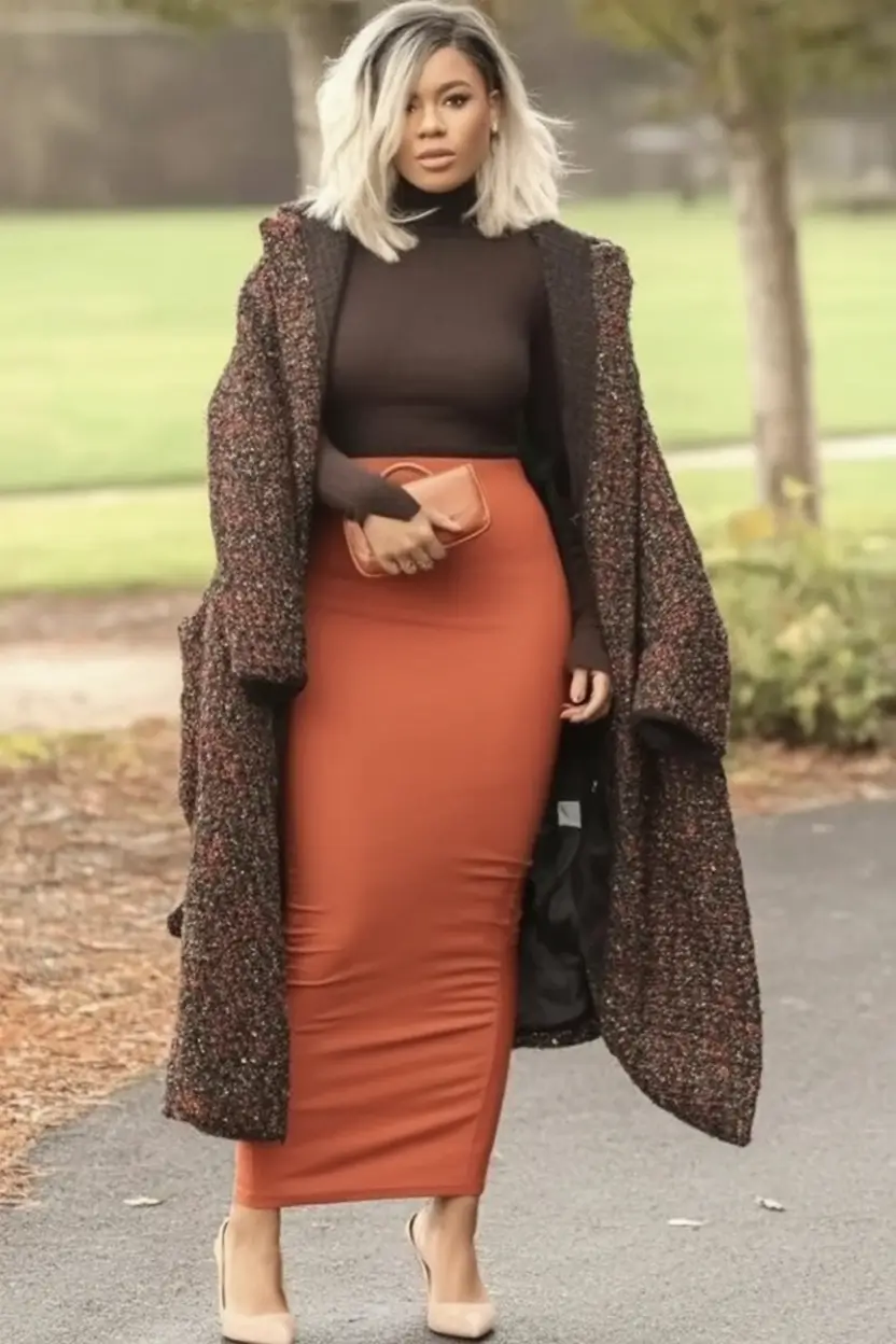 Trendy fall outfits Ideas for black women in 2025 Earth Tones and Cozy Silhouettes