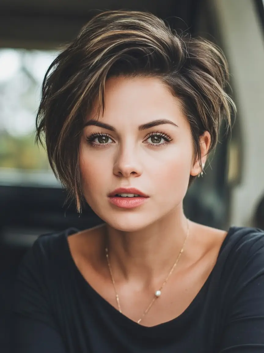 Trendy Pixie Haircuts to Try This Fall 2025 Structured Bronde Pixie with Gentle Drama