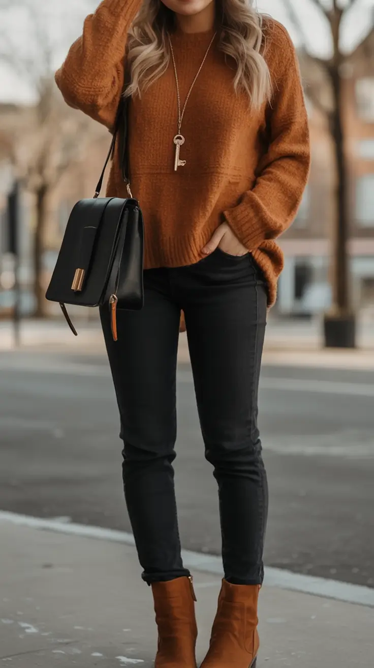 Warm Fall outfits Inspiration 2025 Spiced Caramel and Coffee Tones for Crisp City Walks
