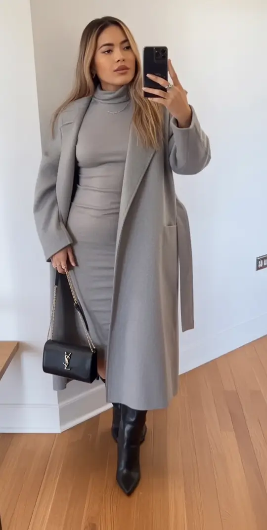 Warm Fall outfits Inspiration 2025 Minimalist Monochrome for Workdays That Matter